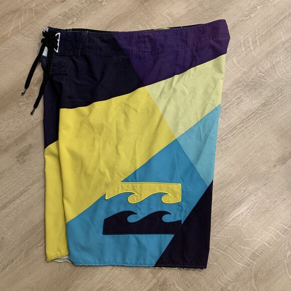 Y2K Billabong Board Shorts Andy Irons Platinum X Stretch Men's Size 36 Surf Rare